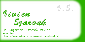 vivien szarvak business card
